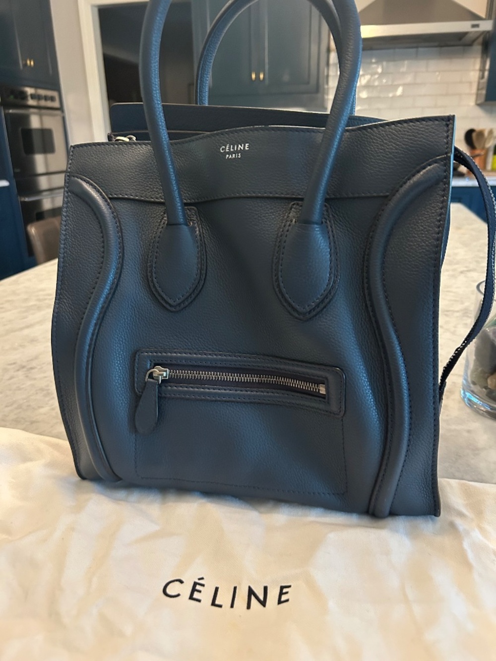 CÉLINE Mini Luggage Tote in Gray, Phoebe Philo Era, Like New, Authentic - Picture 11 of 13